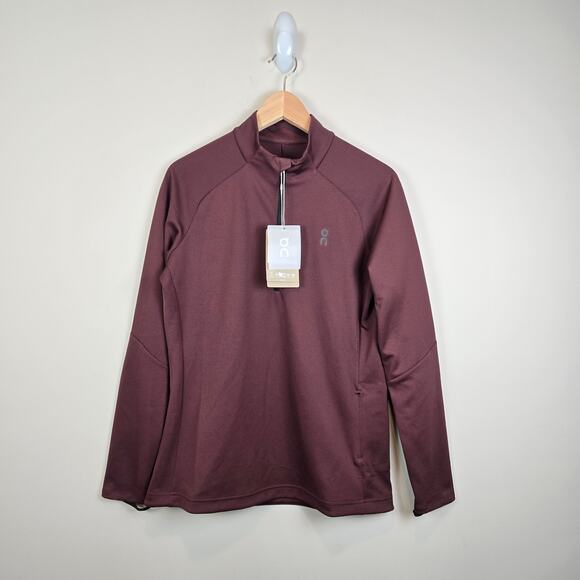 On Cloud Running Climate Shirt 1/4 Zip Womens Size M Mulberry Pullover LS - Picture 1 of 3